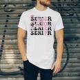 Senior 2027 Class Of 2027 Coquette Pink Bow Graduation 2027 Unisex Jersey T-Shirt