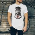 Siberian Husky Dog Graduation Cap Training School Graduate Men Women Kids Unisex Jersey T-Shirt