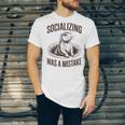 Socializing Was a Mistake Prairie Dog Introverts Humor Unisex Jersey T-Shirt Socializing Was a Mistake Prairie Dog Introverts Humor Unisex Jersey T-Shirt