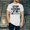 Stop Looking At Me I’m Hiding Sarcastic Introvert Joke Unisex Jersey T-Shirt Stop Looking At Me I’m Hiding Sarcastic Introvert Joke Unisex Jersey T-Shirt