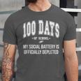 100 Days Of School Sarcastic Teacher Introvert Kid 100th Day Unisex Jersey T-Shirt 100 Days Of School Sarcastic Teacher Introvert Kid 100th Day Unisex Jersey T-Shirt