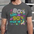 1980s 80's Baby 1990s 90's Made Me Birthday Nostalgia Vibes Unisex Jersey T-Shirt 1980s 80's Baby 1990s 90's Made Me Birthday Nostalgia Vibes Unisex Jersey T-Shirt
