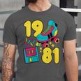 1981 Retro Raised In The 80s Old School Nostalgia Vibes Unisex Jersey T-Shirt