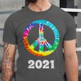 2021 Graduation Class Year Tie Dye Peace Sign Graduate Shirt Unisex Jersey T-Shirt