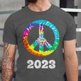 2023 Graduation Class Year Tie Dye Peace Sign Graduate Shirt Unisex Jersey T-Shirt