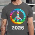 2026 Graduation Class Year Tie Dye Peace Sign Graduate Shirt Unisex Jersey T-Shirt