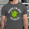 4th Grade Graduation Promotion Peace I'm Out Last Day Unisex Jersey T-Shirt