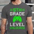 5th Grade Level Unlocked Back To School Gamer Graduation Unisex Jersey T-Shirt