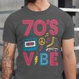 70s Retro Style Roller Skate Cassette Music Nostalgia Unisex Jersey T-Shirt
