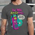 The 90s Are Calling Retro 90s Kid Nostalgia Gag Meme Unisex Jersey T-Shirt