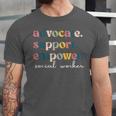 Advocate Support Empower Cute Social Worker Graduation MSW Unisex Jersey T-Shirt