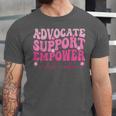 Advocate Support Empower Groovy Social Worker Graduation MSW Unisex Jersey T-Shirt