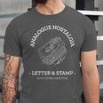 Analogue Nostalgia Letter & Stamp Graphic Unisex Jersey T-Shirt