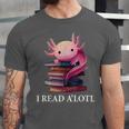 Axolotl Book Lover Librarian Reading Library Readers Unisex Jersey T-Shirt