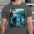 Bigfoot Sasquatch Loch Ness Monster Introvert Bruh Unisex Jersey T-Shirt