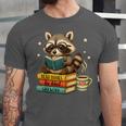 Book Lover Racoon Reading Bookish Library Read Books Be Kind Unisex Jersey T-Shirt