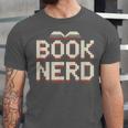 Book Nerd Retro Pixel Reading Librarian Aesthetic Unisex Jersey T-Shirt
