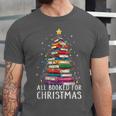 All Booked For Christmas Book Christmas Tree Lights Unisex Jersey T-Shirt All Booked For Christmas Book Christmas Tree Lights Unisex Jersey T-Shirt