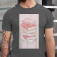 Books Flowers Art Flower Stack Pastel Feminine Unisex Jersey T-Shirt