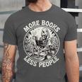 More Books Less People Introvert Skeleton Reading Unisex Jersey T-Shirt More Books Less People Introvert Skeleton Reading Unisex Jersey T-Shirt