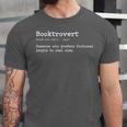 Booktrovert Definition Pun Book Lovers Bookworm Humor Unisex Jersey T-Shirt