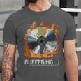 Buffering Glitched CD On Fire 2000s Nostalgia Unisex Jersey T-Shirt
