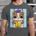 Bulldog Anime Pup Graduation Unisex Jersey T-Shirt
