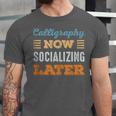 Calligraphy Now Minimal Socializing Introvert Vintage Unisex Jersey T-Shirt Calligraphy Now Minimal Socializing Introvert Vintage Unisex Jersey T-Shirt