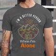 Camping Alone Meme Campfire Introvert Camper Unisex Jersey T-Shirt