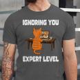 Cat Ignoring You Expert Level Orange Tabby Introvert Unisex Jersey T-Shirt Cat Ignoring You Expert Level Orange Tabby Introvert Unisex Jersey T-Shirt