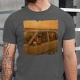 Cat Sloth Dog Retro Nostalgia Roadtrip Photo Unisex Jersey T-Shirt Cat Sloth Dog Retro Nostalgia Roadtrip Photo Unisex Jersey T-Shirt