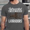 Chocolate Lab Dog Introvert Chocolate Labrador Retriever Unisex Jersey T-Shirt