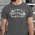 Christmas Book Lover Santa Dashing Through One More Chapter Unisex Jersey T-Shirt