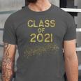 CLASS Of 2021 Gold Bokeh Confetti Fun Graduation Unisex Jersey T-Shirt