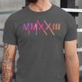 Class Of 2023 Senior 23 Graduation Idea Roman Numeral Unisex Jersey T-Shirt
