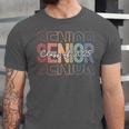 Class Of 2025 Senior 2025 Graduation Leopard Retro Rainbow Unisex Jersey T-Shirt