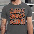 Class Of 2025 Senior Orange And Student Graduation Unisex Jersey T-Shirt