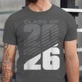 Class Of 2026 High School Senior Graduation Grey Sport Style Unisex Jersey T-Shirt