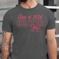 Class Of 2026 Pink Coquette Bow Cap Senior 2026 Graduation Unisex Jersey T-Shirt