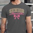Class Of 2026 Pink Coquette Bow Senior Graduation Unisex Jersey T-Shirt