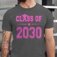 Class Of 2030 Pink Girls Shirt Graduation Unisex Jersey T-Shirt