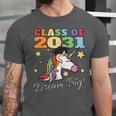 Class Of 2031 Magical Unicorn Graduation Cap Unisex Jersey T-Shirt
