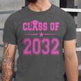 Class Of 2032 Pink Girls Shirt Graduation Unisex Jersey T-Shirt