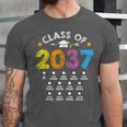 Class Of 2037 Grow With Me Checklist Graduation Unisex Jersey T-Shirt