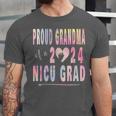 Colorful Proud Grandma 2024 NICU Graduate Baby Graduation Unisex Jersey T-Shirt