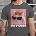 Cool Cat Meme Ew People Anti Social Introvert Cute Cat Unisex Jersey T-Shirt Cool Cat Meme Ew People Anti Social Introvert Cute Cat Unisex Jersey T-Shirt
