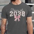 Coquette Bow Preppy Class Of 2038 Girly Girl 2038 Graduation Unisex Jersey T-Shirt
