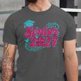 Coquette Pink Bow Senior 2027 Class Of Graduation Unisex Jersey T-Shirt