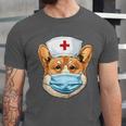 Corgi Dog Nurse RN Nursing School Graduation Unisex Jersey T-Shirt