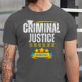 Criminal Justice Degree Graduation Senior Celebration Grad Unisex Jersey T-Shirt